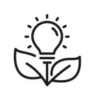 lightbulb with leaves growing out of the base