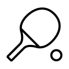 Ping Pong Racket Hitting a Ball