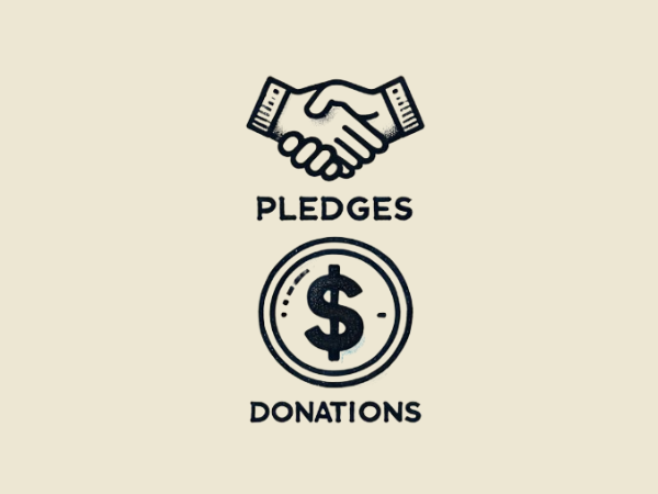 pledge vs donations explained
