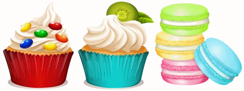 Sweets and cupcakes.